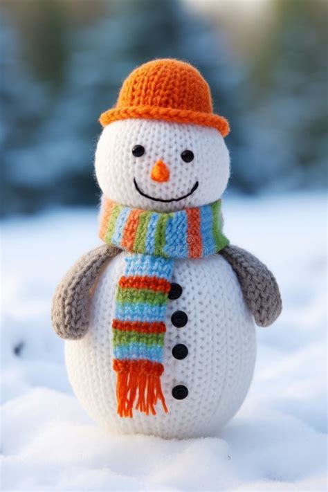 A Cute and Cheerful Snowman with a Carrot Nose Stock Illustration ...