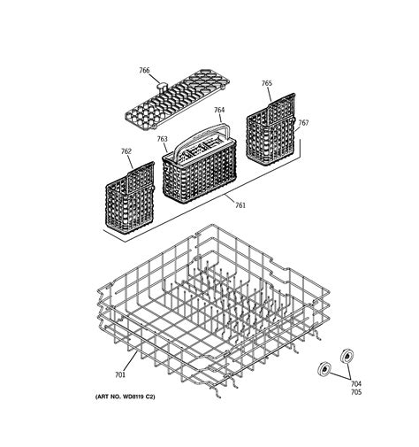 Assembly View For Lower Rack Assembly Gsd J Cc