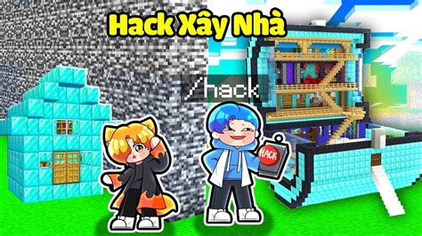 HUYNOOB HACK XÂY NHÀ TRIỆU PHÚ TROLL SINH TỐ TRONG MINECRAFT HUY NOOB