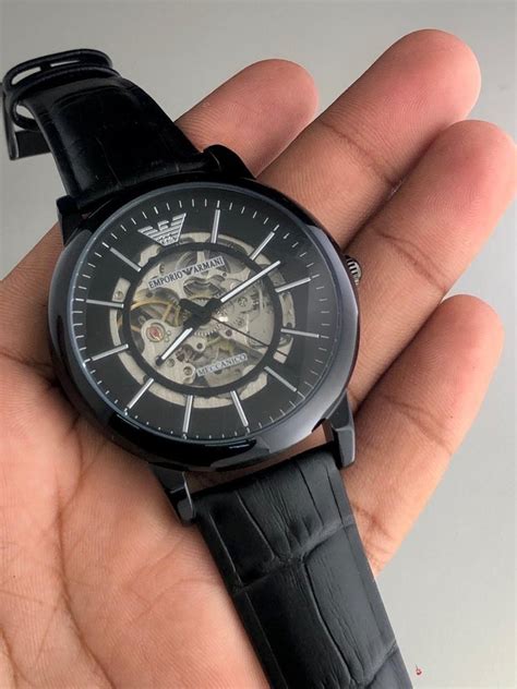 Analog Black Emporio Armani Automatic Men Watch Size Mm At Rs