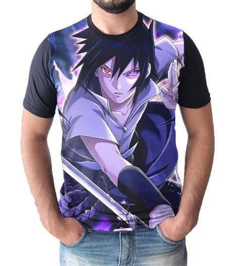 Camiseta Sasuke Uchiha Akatsuki Camisa Infantil Masculina Animes