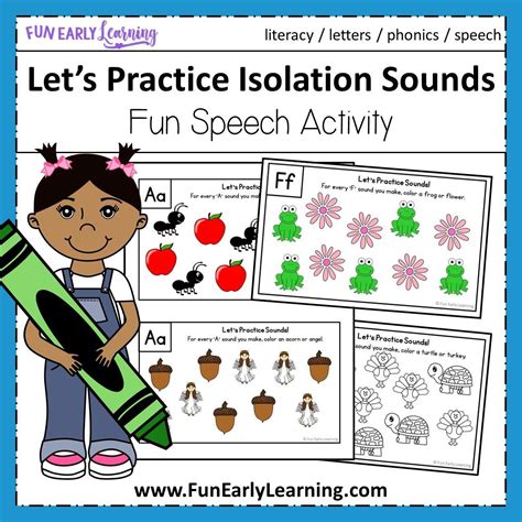 Let S Practice Isolation Sounds Activity Free Articulation Activity