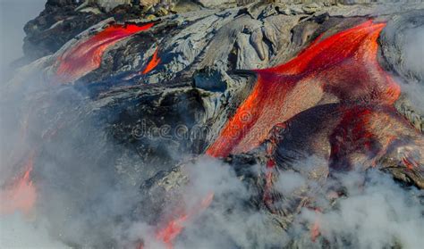 Kilauea Volcano Lava Flow stock image. Image of flow - 80884465