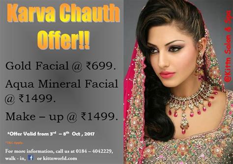 Karva Chauth Offer Beauty Salon Posters Facial Spa Spa Salon