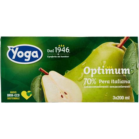 Bevanda Optimum Succo Di Frutta Alla Pera Yoga X Ml Coop Shop