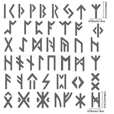 Shop GORGECRAFT Metal Runes Stencil Stainless Steel Ancient Alphabet