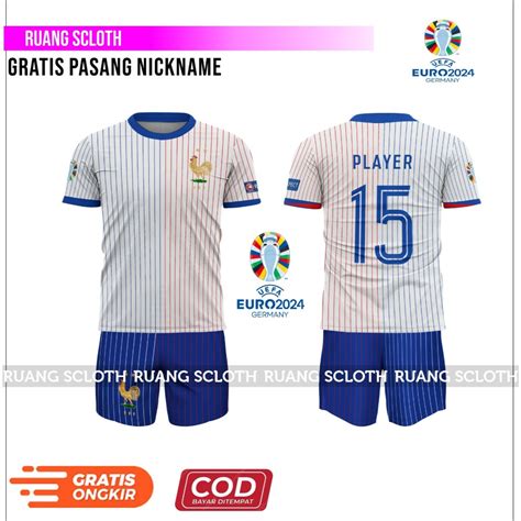 Jual Jersey Prancis Away Euro Terbaru Premium Gratis Pasang Nama Dan