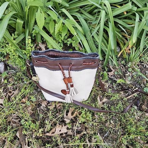 Dooney Bourke Women S White And Brown Bag Depop