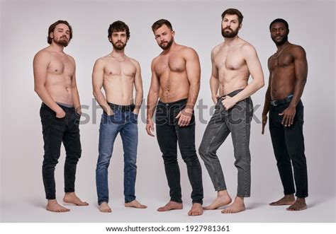 Confident Fit Guys Naked Torso Posing Foto Stock 1927981361 Shutterstock