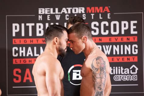 Bellator Newcastle Weigh In Results Lee Chadwick Misses Weight Mma Fighting