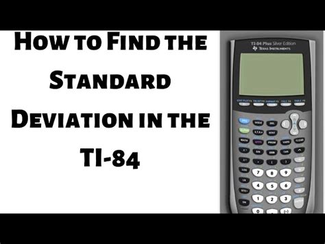 Standard Deviation Calculator Ti 84