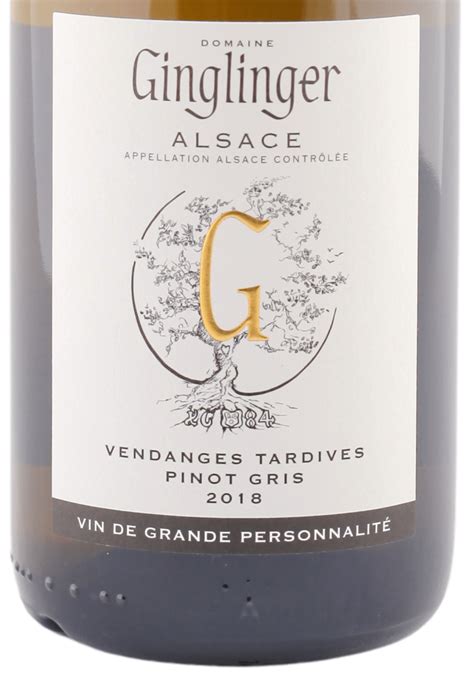 Alsace Pinot Gris Vendanges Tardives La Cave Du Maire