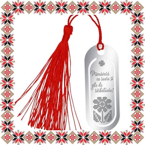 Martisor Semn De Carte Inox Oval Argintiu Zile De Sarbatoare