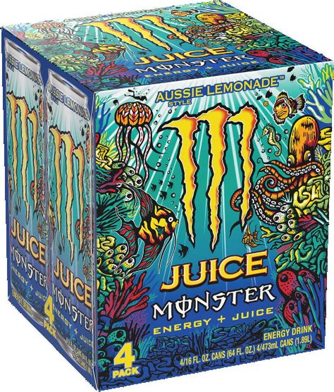 Monster Energy Aussie Style Lemonade 16 Fl Oz 4 Pack