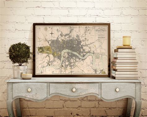 London England Map Print Large Vintage Historic Old 1807 Antique london ...