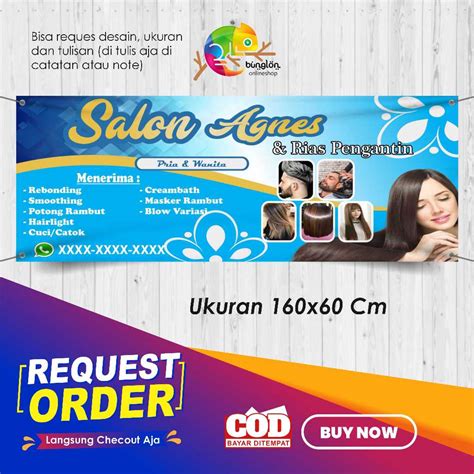 Jual Spanduk Banner 160x60 Salon Dan Rias Pengantin Custom Desain