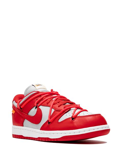 Nike X Off White Dunk Low University Red Sneakers Red Farfetch