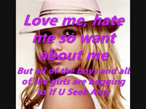 Britney Spears If U Seek Amy Lyrics Youtube