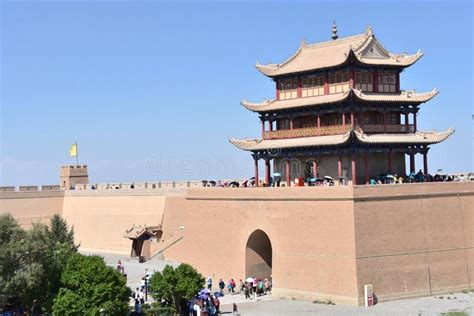 View of the Jiayuguan Fort, China Editorial Photography - Image of ...