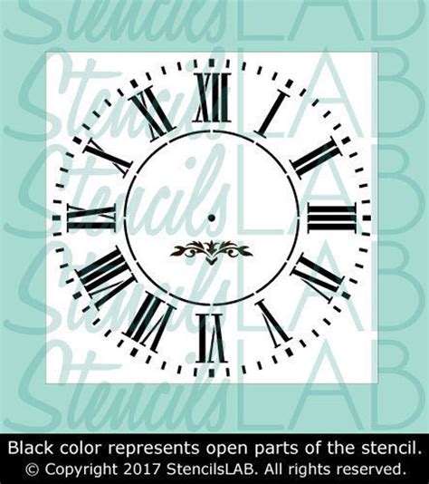 Clock Stencil Roman Numerals Clock Stencil Large Reusable Stencil