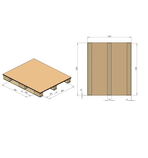 MyPalletsOnline Palet de cartón 1200x1000 capacidad de carga 1200kg