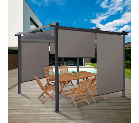 Lot De Stores Enrouleurs L X H Cm Pour Pergola Taupe Toute