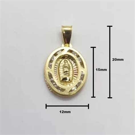 Medalla De La Virgen De Guadalupe Bautizo Con Cadena Oro K En Venta