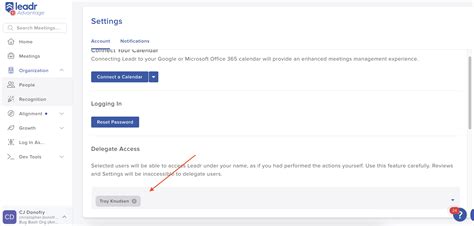 Delegate Access - Leadr Knowledge Base