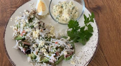 Salade D Avocat Miettes De Crabe Et Poulpe