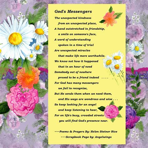 God S Messengers By Helen Steiner Rice Scrapbook By Angelwings Helen Steiner Rice Helen