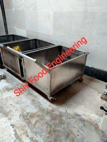 Stainless Steel Rubber Material Handling Trolleys Load Capacity