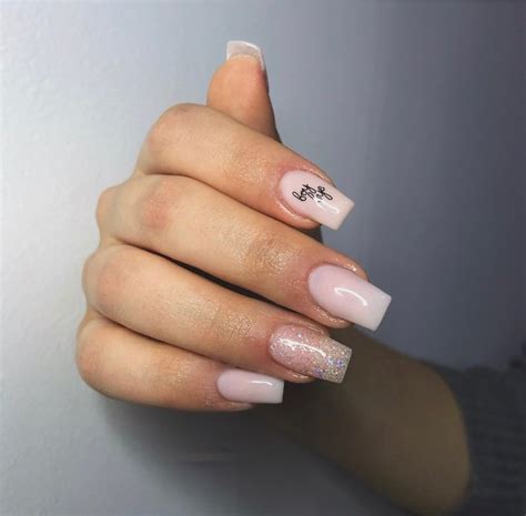 Nude Sparkly Press On Nails Slaylebrity