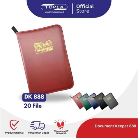 Jual TOPLA Dokumen Keeper 888 Map Ijazah Resleting Kulit Anti Air Isi