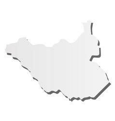 South Africa Solid Black Outline Border Map Of Vector Image