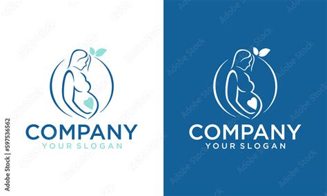 Pregnant Woman Logo Modern Flat Design Illustration Pregnancy Logo