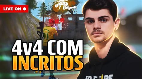 FREE FIRE AO VIVO 4X4 6X6 INSCRITOS G4RCIA REVELA SALA