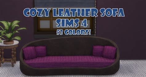 Sims 4 Cozy Leather Sofas ⋆ Violablu ♥ Pixels ♥