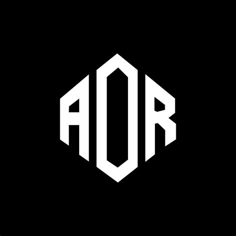 diseño de logotipo de letra aor con forma de polígono aor polígono y