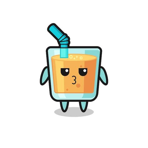 Premium Vector The Bored Expression Of Cute Orange Juice Characters