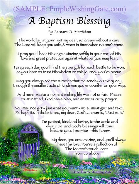 A Baptism Blessing Blessing Poem Birthday Blessings Poems