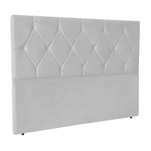 Cabeceira Estofada Cama Box Queen 160 Cm Alana Corino Branco Leroy Merlin