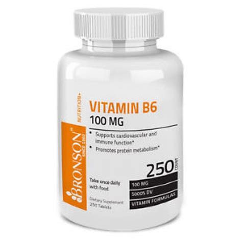 Brand Bronson Vitamin B6 Tablet 100 Mg Packaging Type Bottle At