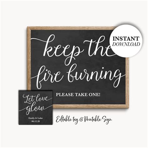 Wedding Candle Labels Printable Sign and Wedding Favor Tags - Etsy ...