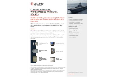 Control Consoles Workstations And Panel Boards Data Sheet L3harris