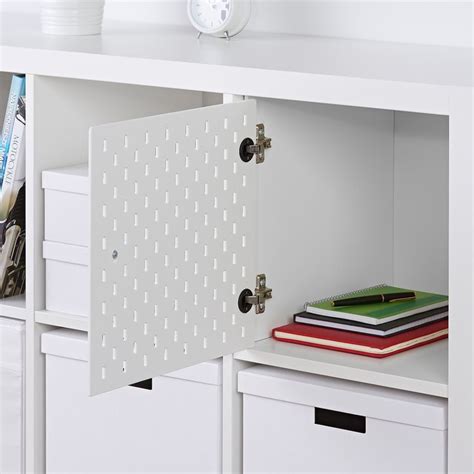 Kallax White Insert With Pegboard Ikea Kallax Ikea Kallax Cube Storage