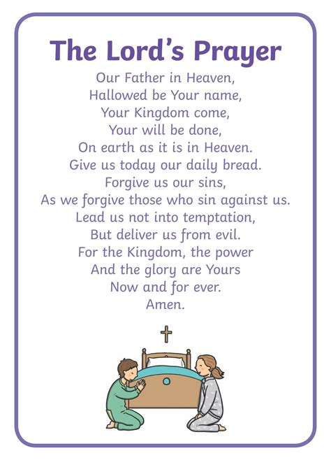 Printable Lord's Prayer Craft | Printablee | Our father prayer, The lord's prayer catholic ...