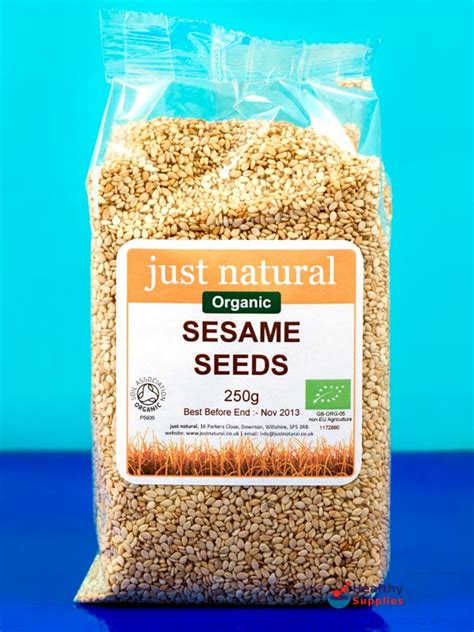 Organic Whole Sesame Seeds 250g Unhulled Just Natural Healthy Supplies