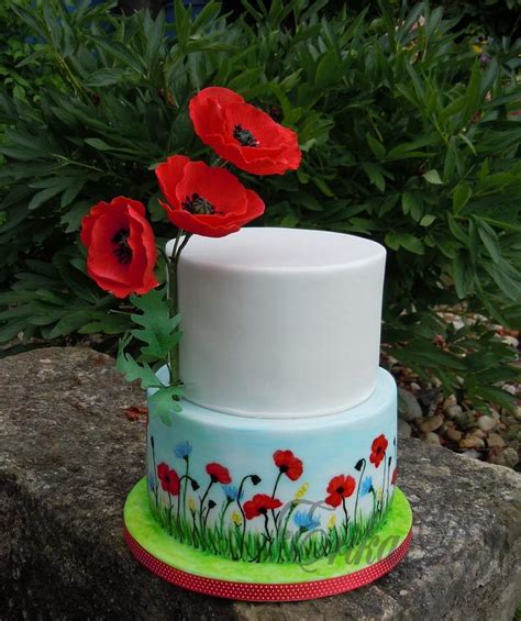 Poppies Decorated Cake By Derika CakesDecor