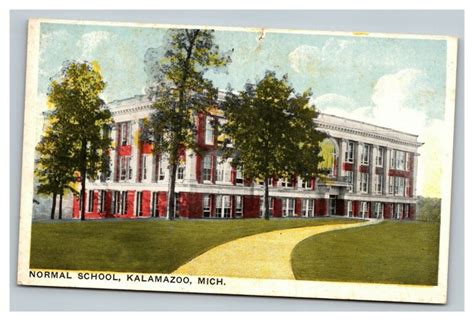 Vintage 1920 Postcard Normal School Building And Grounds In Kalamazoo