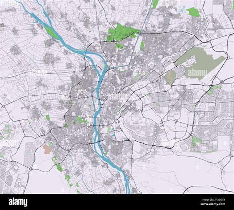 Vector City Map Of Cairo Egypt Stock Vector Image Art Alamy